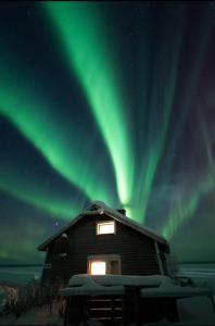 Finnland Tervola Ferienhaus Polarlichter Santavillage