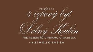 4 izbový byt v centre Dolného Kubína