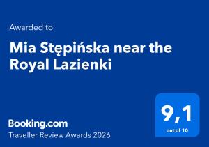 Stępińska Apartment near Royal Łazienki by Mia
