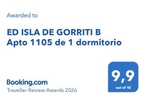 ED ISLA DE GORRITI B Apto 1105 de 1 dormitorio SOLO EFECTIVO