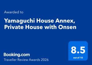 Yamaguchi House Annex, Private House with Onsen