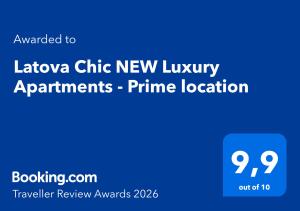 Latova Chic NEW Luxury Apartments - Prime location