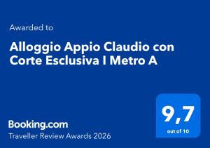 Alloggio Appio Claudio con Corte Esclusiva I Metro A