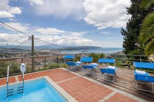 Villa le palme-Pool, garden, terrace & sea view