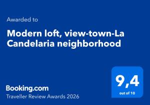 Modern loft, view-town-La Candelaria neighborhood