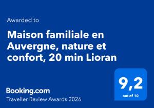 20 min Lioran, Maison familiale en Auvergne, Nature et Confort,