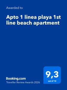 Apto 1 linea playa 1st line beach apartment