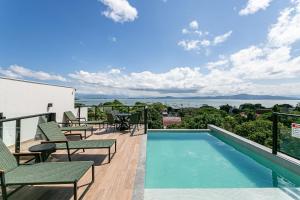 Vista Parcial do Mar | Piscina | WIFI 400mb #SAL08