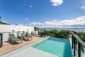 Vista Parcial do Mar | Piscina | WIFI 400mb #SAL08