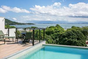 Vista Parcial do Mar | Piscina | WIFI 400mb #SAL08