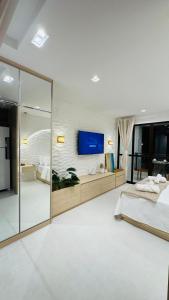 Studio Decorado Estilo Mykonos a 250m da praia