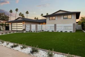 Valley View Chic Design with Pool Grille Firepit