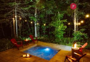 Chalet 6 pers - SPA privé en boisé - Intimité nature - Domaine du Grand Portneuf