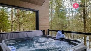 Le Bleu Bourgeois - Chalet 6 pers Spa privé Piscine Sauna - Resort près de Québec