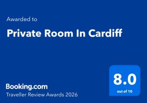 Private Double Room in Cardiff