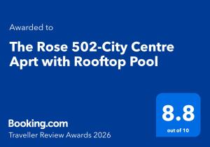 The Rose 502 - City Centre Aprt with Rooftop Pool - FREE Daily Housekeeping