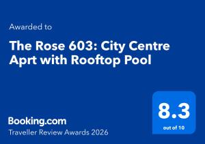 The Rose 603: City Centre Aprt with Rooftop Pool