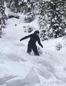Winter Ski with stunning view