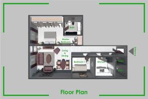 BlueHorizon In Pearl, 2BR with city & sea view 1304