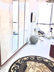 Vip guestroom 360 view of marina private terrace with pool