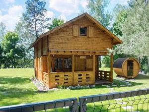 Klimatyzowany Domek z Sauną w lesie z posesją na wyłączność Mazury Prażmowo
