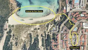 Apartamento ES VENTS a 2 minutos de la playa de Arenal de Son Saura caminando