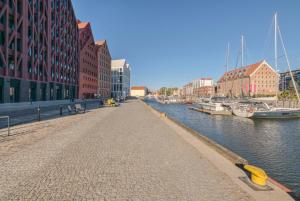Black Amber Apartment with a view of the Motława River