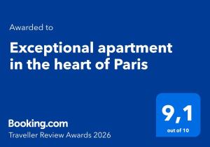 Exceptional apartment in the heart of Paris