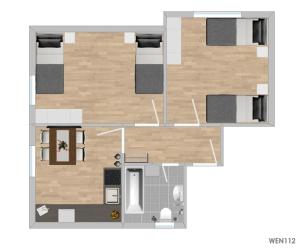 WEN112 gut geschnittene Monteurwohnung
