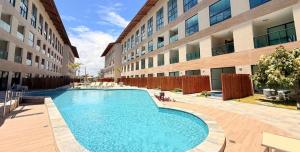 Flat Familiar para 3 Pessoas Com piscinas e Lazer Completo