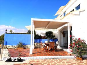 Great sea views terrace at this house in Altea
