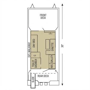 Houseboat - Tiny House on Water - Adventure Floating Lake - HB03
