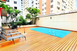 Flat Jardins Piscina Garagem perto Oscar Freire