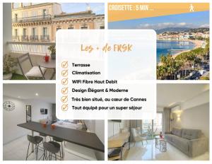 FRGK Victoria 4 Central Cannes 1BR Terrace, AC & Ultra-Fast Wi-Fi
