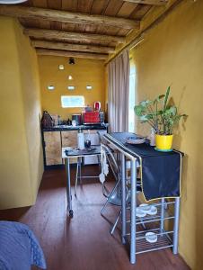 "Cabaña de las Luces construcción natural"