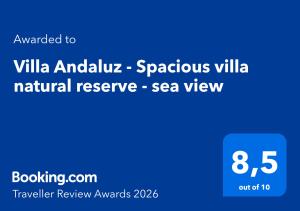 Villa Andaluz - Spacious villa natural reserve - sea view