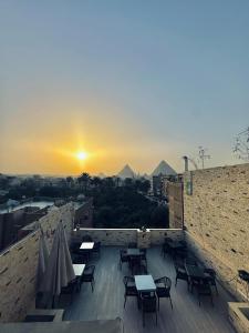 The old three pyramids night hotel