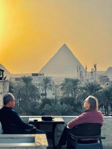 The old three pyramids night hotel