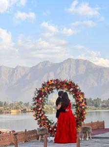 Dal lake group of houseboats