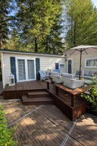 Luxe Chalet met prachtig terras op de Veluwe , veel privacy