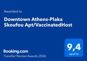 Downtown Athens-Plaka Skoufou AptVaccinatedHost