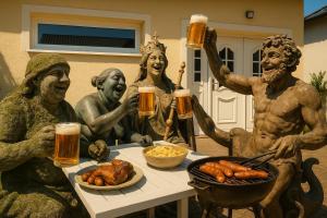 Ü Villa für Freunde 3 Wohneinheiten mit Außenfläche und Grill