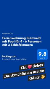 Ferienwohnung Bienwald mit Pool für 4 - 6 Personen mit 3 Schlafzimmern