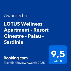 LOTUS Wellness Apartment - Resort Ginestre - Palau - Sardinia