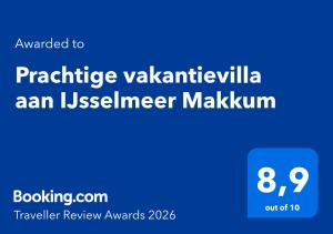Prachtige vakantievilla aan IJsselmeer Makkum