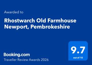 Rhostwarch Old Farmhouse Newport, Pembrokeshire