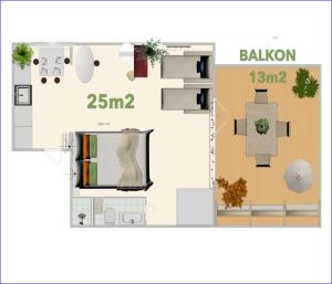 Modern Heritage private Studio - Eichenblick Balkon