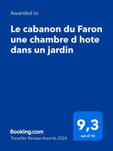 Le cabanon du Faron une chambre d hote dans un jardin
