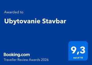 Ubytovanie Stavbar