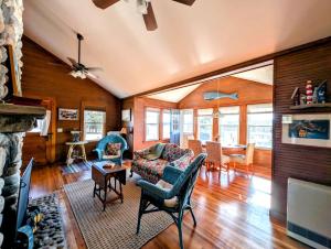 Picturesque Waterfront Cottage with Waterfall Views, Fireplace & Deck, Near Acadia National Park in Gouldsboro, Maine